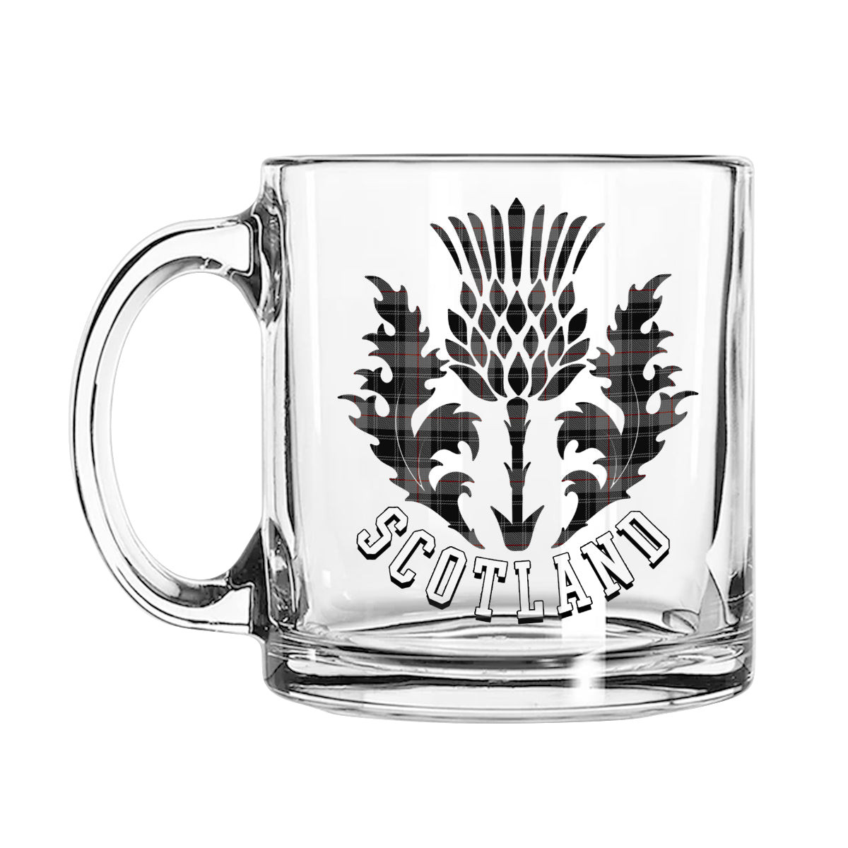 ScotsTee Shop Scottish Moffat 1984 Scotland Thislte Tartan Glass Mug