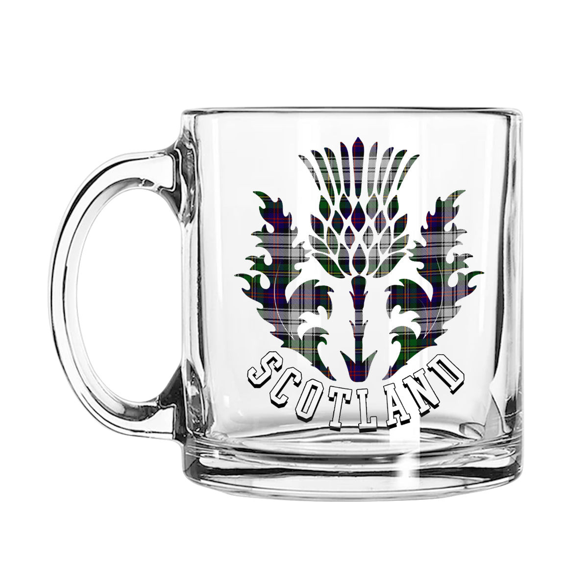 ScotsTee Shop Scottish MacCallum Dress - TD Scotland Thislte Tartan Glass Mug