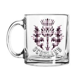 ScotsTee Shop Scottish McPherson Hunting Modern Scotland Thislte Tartan Glass Mug