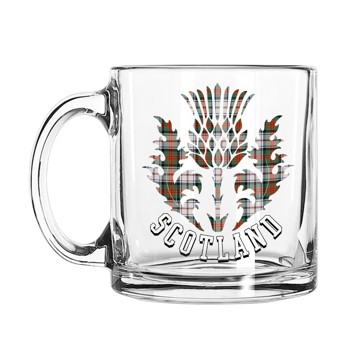 ScotsTee Shop Scottish MacDuff Dress Ancient SC Scotland Thislte Tartan Glass Mug