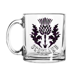 ScotsTee Shop Scottish Leonard Hunting Scotland Thislte Tartan Glass Mug
