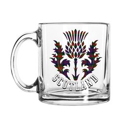 ScotsTee Shop Scottish MacLagan of Glenquiech Scotland Thislte Tartan Glass Mug