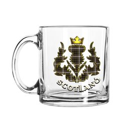 ScotsTee Shop Scottish Yule Lads, The Scotland Thislte Tartan Glass Mug