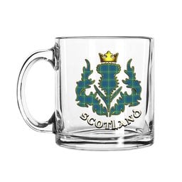 ScotsTee Shop Scottish Hamilton Hunting Ancient Scotland Thislte Tartan Glass Mug
