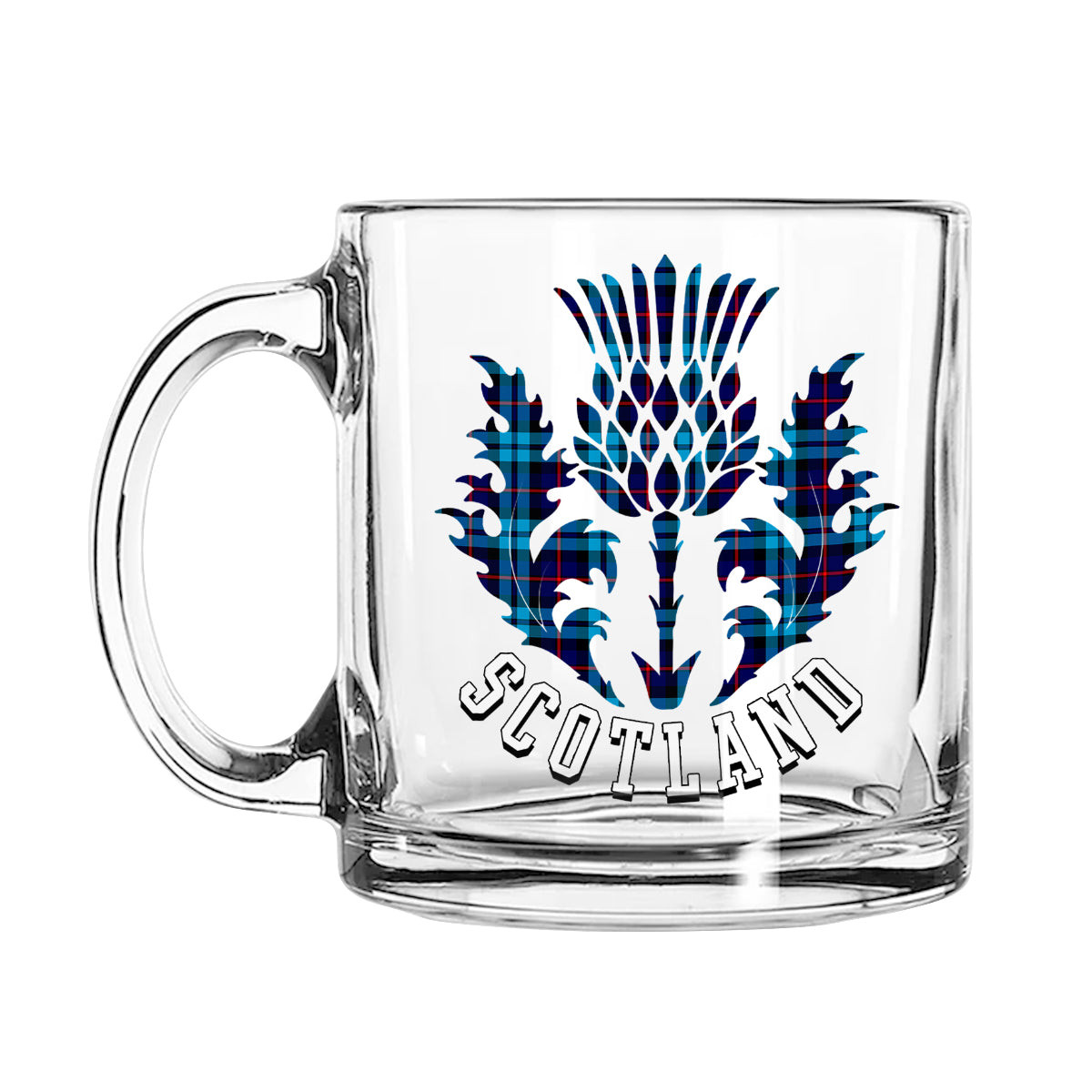 ScotsTee Shop Scottish McCorquodale SC Scotland Thislte Tartan Glass Mug