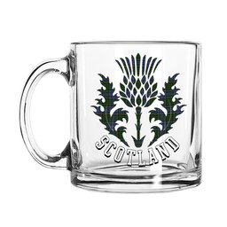 ScotsTee Shop Scottish McMillan Hunting Scotland Thislte Tartan Glass Mug