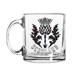 ScotsTee Shop Scottish Tennant Modern Scotland Thislte Tartan Glass Mug