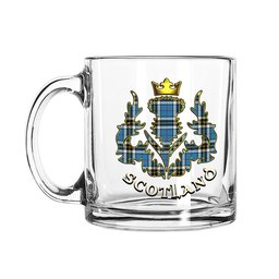 ScotsTee Shop Scottish Thompson Society Scotland Thislte Tartan Glass Mug