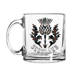 ScotsTee Shop Scottish Stewart Black Ancient Scotland Thislte Tartan Glass Mug