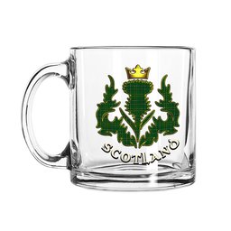 ScotsTee Shop Scottish Wexford County Scotland Thislte Tartan Glass Mug