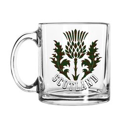 ScotsTee Shop Scottish Macnaughton Hunting Scotland Thislte Tartan Glass Mug