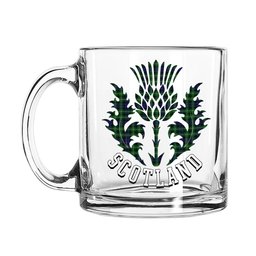 ScotsTee Shop Scottish Graham of Montrose Scotland Thislte Tartan Glass Mug