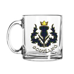 ScotsTee Shop Scottish Hope-Vere Weir Scotland Thislte Tartan Glass Mug