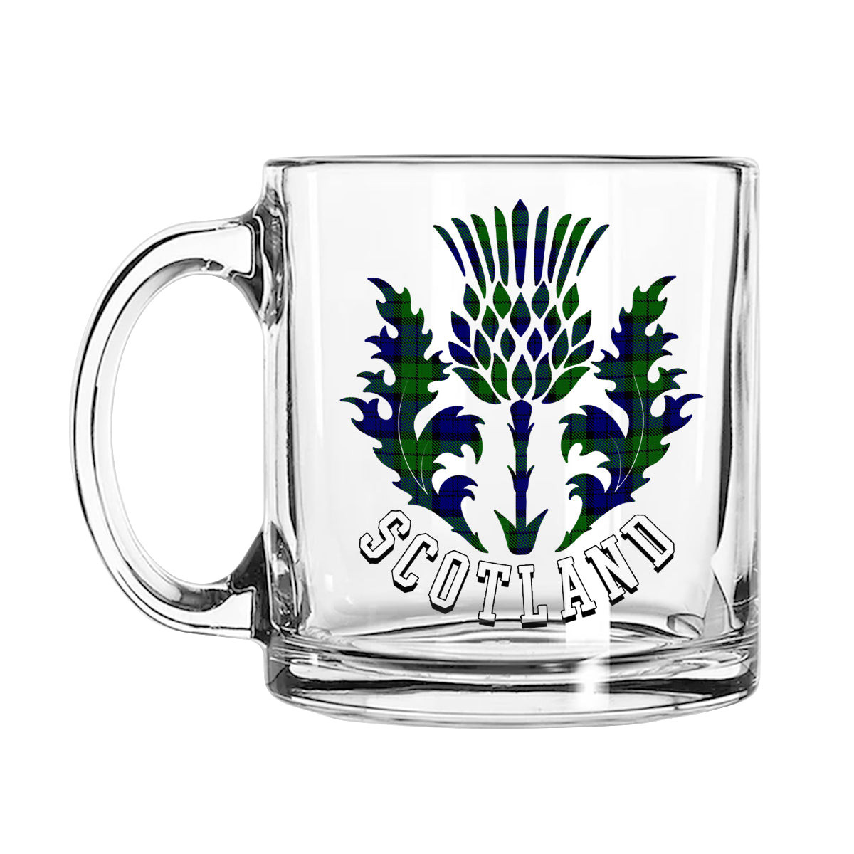 ScotsTee Shop Scottish Wartley Hunting Scotland Thislte Tartan Glass Mug