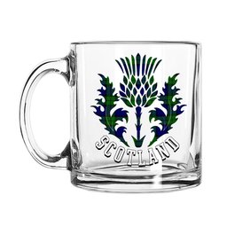 ScotsTee Shop Scottish Wartley Hunting Scotland Thislte Tartan Glass Mug