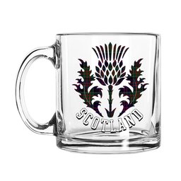 ScotsTee Shop Scottish MacDonald of Clan Ranald Scotland Thislte Tartan Glass Mug