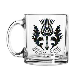 ScotsTee Shop Scottish MacKean Hunting Scotland Thislte Tartan Glass Mug