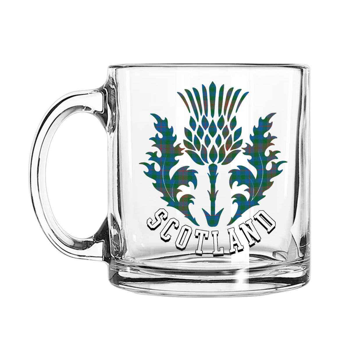 ScotsTee Shop Scottish Tennant Yules Ancient Scotland Thislte Tartan Glass Mug