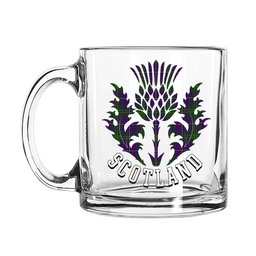 ScotsTee Shop Scottish Hay of Megginch Scotland Thislte Tartan Glass Mug