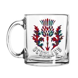 ScotsTee Shop Scottish Lindsay Modern Scotland Thislte Tartan Glass Mug
