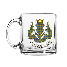 ScotsTee Shop Scottish Oliver Dress Pink Scotland Thislte Tartan Glass Mug