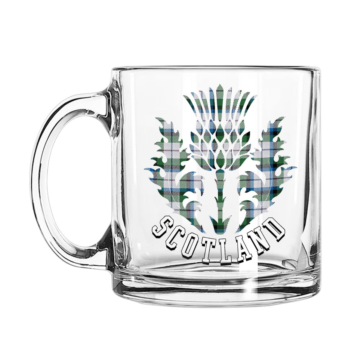 ScotsTee Shop Scottish MacNachten Dress Ancient Scotland Thislte Tartan Glass Mug