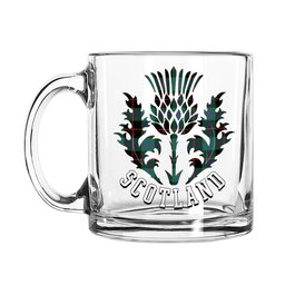 ScotsTee Shop Scottish Nairn Ancient Scotland Thislte Tartan Glass Mug