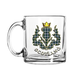 ScotsTee Shop Scottish Lindsay Dress Scotland Thislte Tartan Glass Mug