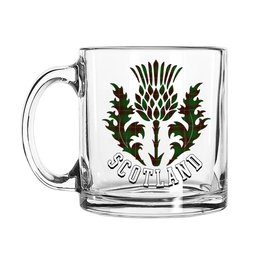 ScotsTee Shop Scottish McFie Hunting Scotland Thislte Tartan Glass Mug