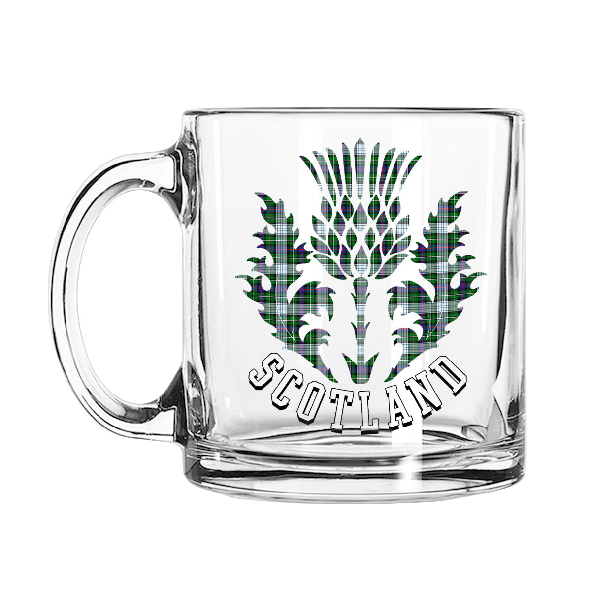 ScotsTee Shop Scottish McKenzie Dress Modern Scotland Thislte Tartan Glass Mug