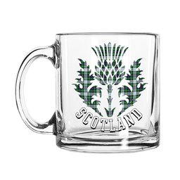 ScotsTee Shop Scottish McKenzie Dress Modern Scotland Thislte Tartan Glass Mug