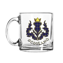 ScotsTee Shop Scottish Lloyd of Astargus Scotland Thislte Tartan Glass Mug