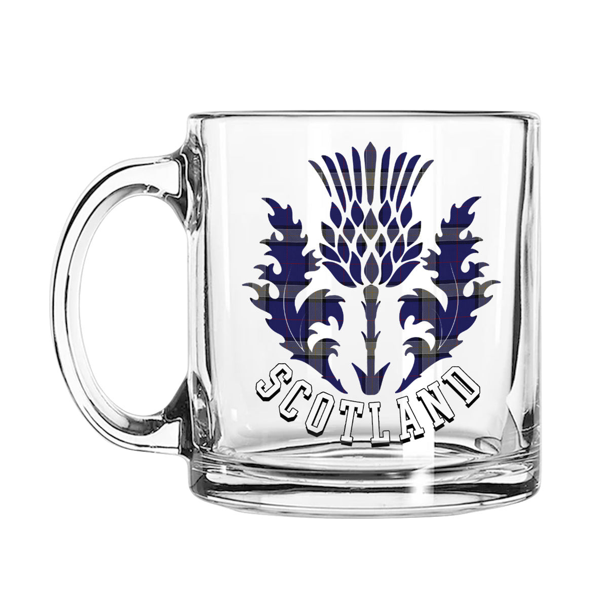 ScotsTee Shop Scottish Lloyd of Astargus Scotland Thislte Tartan Glass Mug