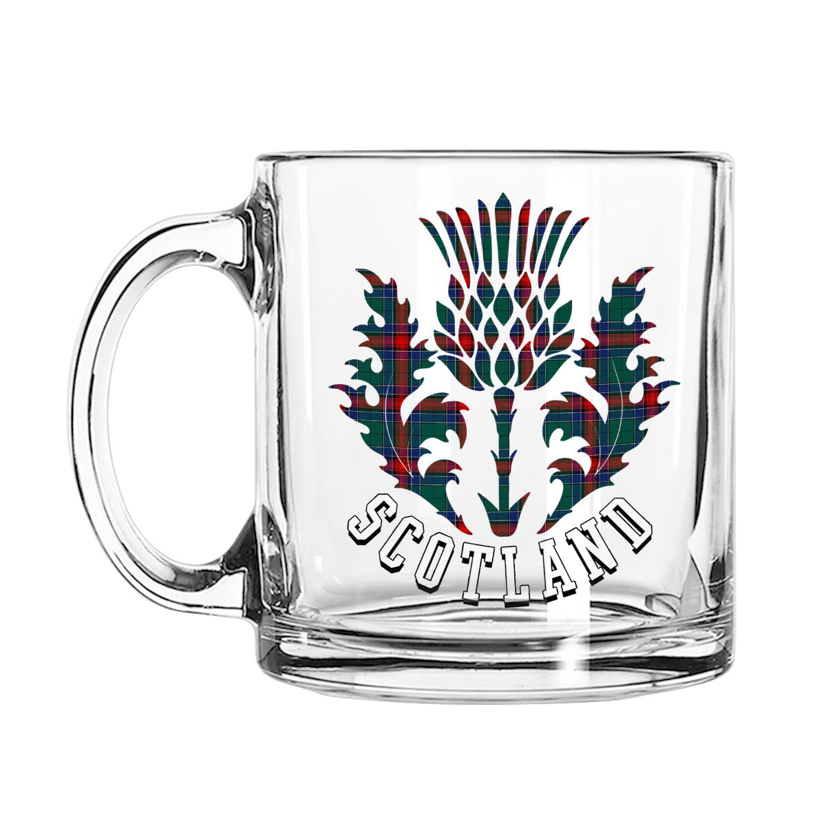 ScotsTee Shop Scottish Jardine Dress Modern Scotland Thislte Tartan Glass Mug