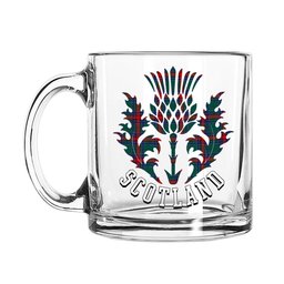 ScotsTee Shop Scottish Jardine Dress Modern Scotland Thislte Tartan Glass Mug