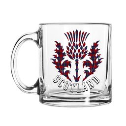 ScotsTee Shop Scottish Nicolson of Tiree & Coll Scotland Thislte Tartan Glass Mug