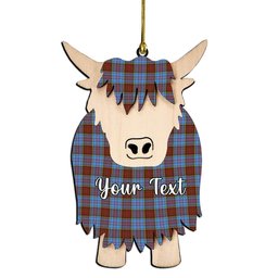 ScotsTee Shop Scottish Anderson Modern Couple Tartan Highland Cow Ornament Acrylic