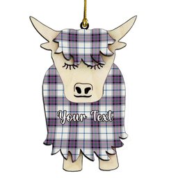 ScotsTee Shop Scottish Alexander of Menstry Dress Ancient Couple Tartan Highland Cow Ornament Acrylic
