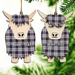 ScotsTee Shop Scottish Alexander of Menstry Dress Couple Tartan Highland Cow Ornament Acrylic