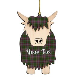ScotsTee Shop Scottish Anderson of Kinneddar Hunting Couple Tartan Highland Cow Ornament Acrylic