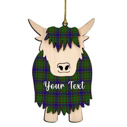 ScotsTee Shop Scottish Adam Couple Tartan Highland Cow Ornament Acrylic