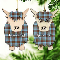 ScotsTee Shop Scottish Anderson Ancient Couple Tartan Highland Cow Ornament Acrylic