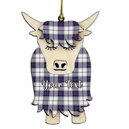 ScotsTee Shop Scottish Alexander of Menstry Dress Modern Couple Tartan Highland Cow Ornament Acrylic
