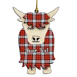 ScotsTee Shop Scottish Brodie Dress Ancient Couple Tartan Highland Cow Ornament Acrylic