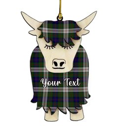 ScotsTee Shop Scottish Blair Dress Couple Tartan Highland Cow Ornament Acrylic