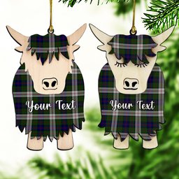 ScotsTee Shop Scottish Blair Dress Couple Tartan Highland Cow Ornament Acrylic