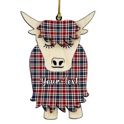 ScotsTee Shop Scottish Bell Border (Bell Southern Bell) Modern Couple Tartan Highland Cow Ornament Acrylic