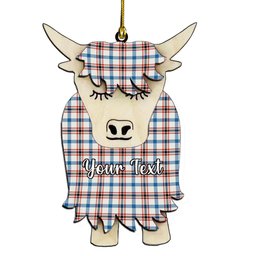 ScotsTee Shop Scottish Boswell Dress Ancient Couple Tartan Highland Cow Ornament Acrylic