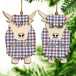 ScotsTee Shop Scottish Boswell Dress Modern Couple Tartan Highland Cow Ornament Acrylic