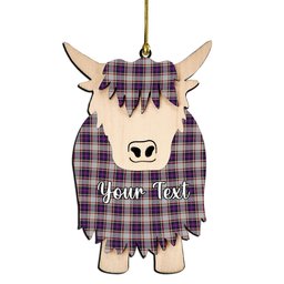 ScotsTee Shop Scottish Bruce of Kinnaird Dress (Dance) Couple Tartan Highland Cow Ornament Acrylic